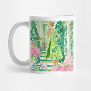 The attentive gardeners, whimsical art Mug